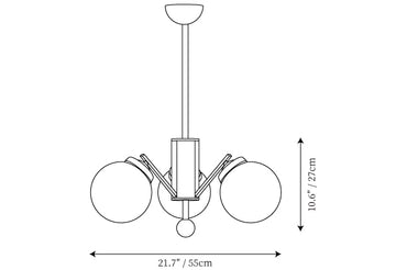 Gaetano Kroonluchter — Dimensioentekeningen 1
