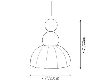 Gourd Bubble Pendant Lamp — Disegni dimensionali 1