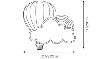 Hot Air Balloon Wall Lamp — Dimension drawings 1