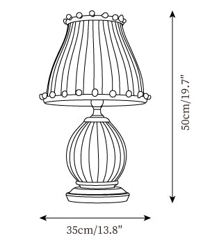 Circus Troup Table Lamp — Dimension drawings 1