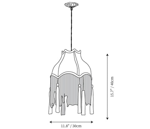 Dia 30cm x H 40cm / ∅ 11.8″ x H 15.7″