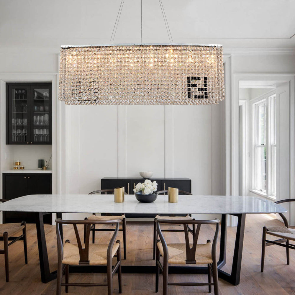 Liliana Rectangle Crystal Chandelier – detail 2