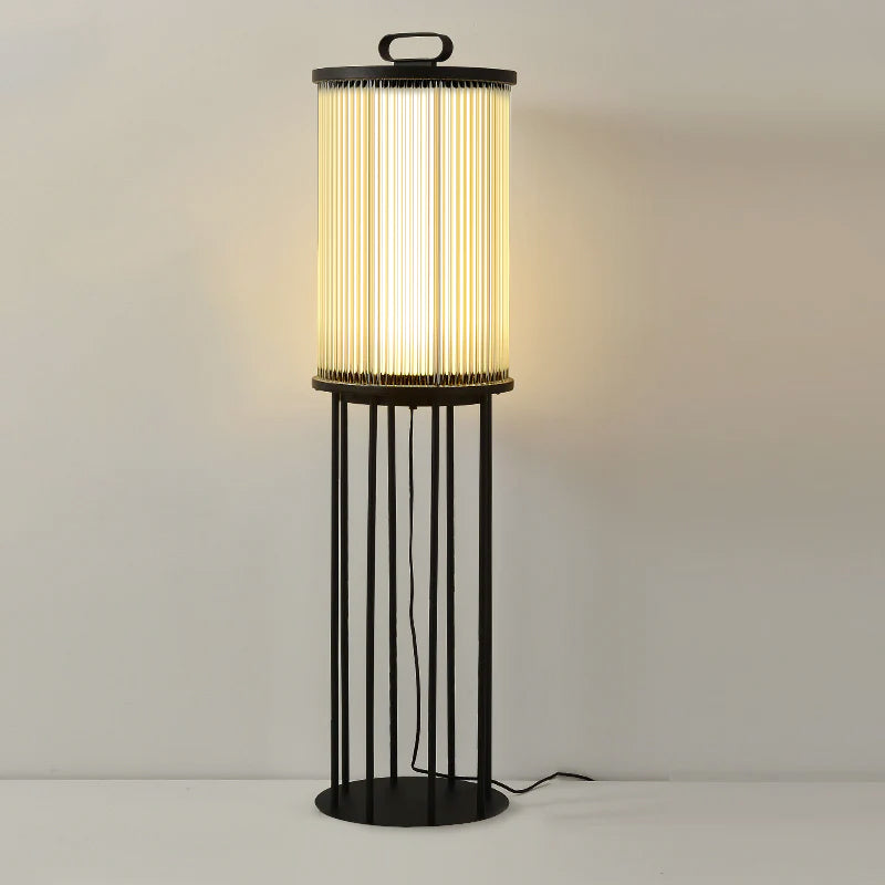Line Glass Lantern Solar Floor Lamp – detail 2