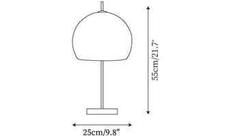 Lampe de Table Mushroom Marron — Plans de dimensions 1