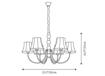 Lustre Orchid en tissu — Plans de dimensions 2