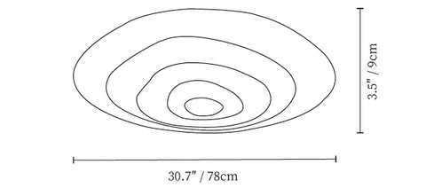 Dia 78cm x H 9cm / ∅ 30.7″ x H 3.5″