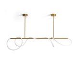Serpentine Glow Gold Chandelier