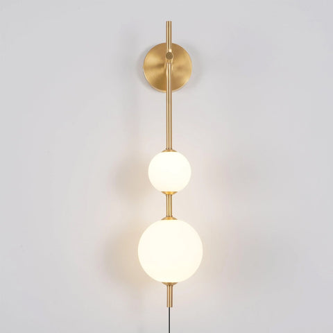 Vertical Globe Plug In Wall Lamp – detail 2