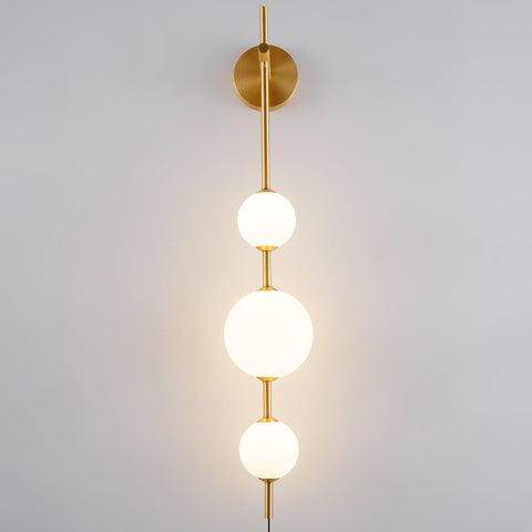 Vertical Globe Plug In Wall Lamp – detail 5