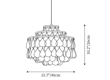 Vivant Shell Pendant Lamp — Dimension drawings 1