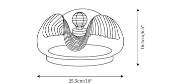 Wave Koch Table Lamp — Dimension drawings 1