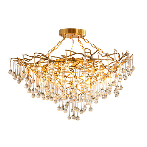 Anita Brass Leaf Chandelier – detail 16
