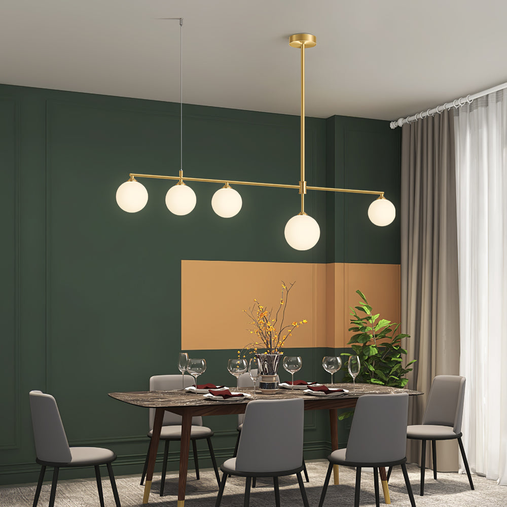 Brass Globe Chandelier – detail 2