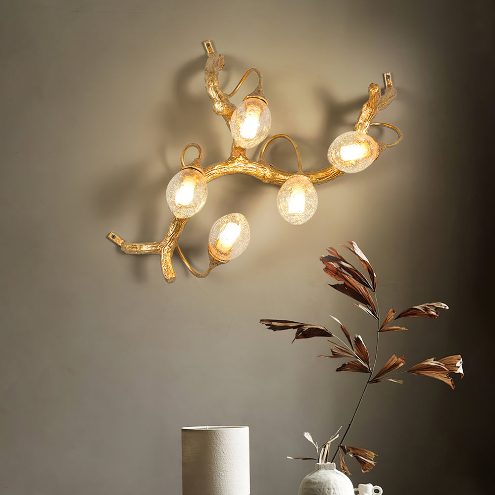 Lotus Brass Wall Lamp – detail 2