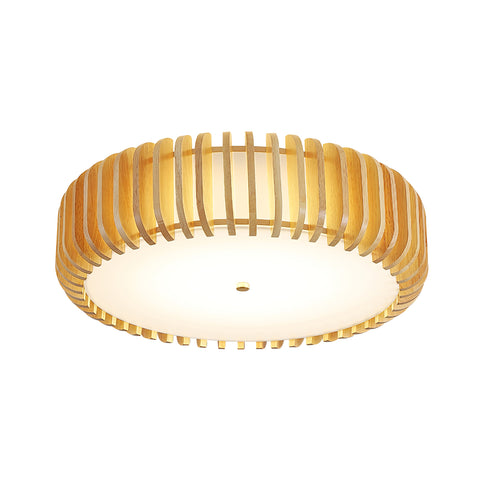 Wooden Drum Flush Mount Ceiling Light – detail 23
